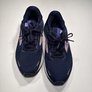 Brooks Adrenaline GTS 22 Womens Running Shoes Navy Purple Size 8